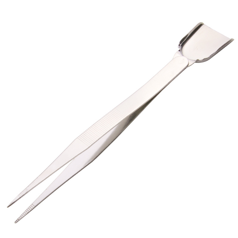 Grooved Gem Entrainment Shovel Stainless Steel Diamond Clamp Tweezers Jewelry Bare Diamond Stainless Steel Tweezers Jewelry Gold Beating Tool