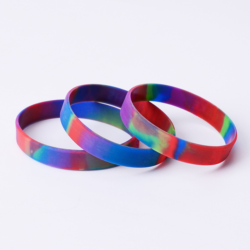 Silicone Bracelet Glow Face Group Building Activity Group Sports Printing logo in stock No Word Silicone Wrist Band Tally Band