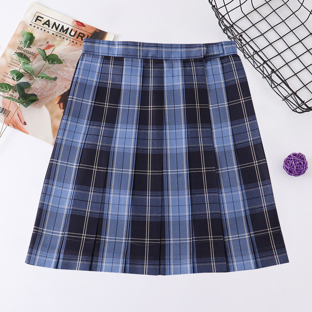 Japanese College High Waist Plaid Oka & Pear Tiange Skirt JK Uniform Skirt Skirt Pleated Skirt School Uniform