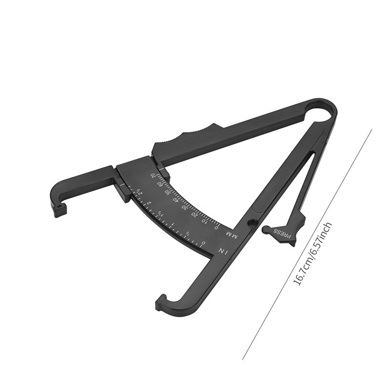 Fat Caliper Waist Ruler Combination Set Body Fat Measuring Instrument Sebum Clamp Measuring Clip Y-type Ruler Set Torch Ruler