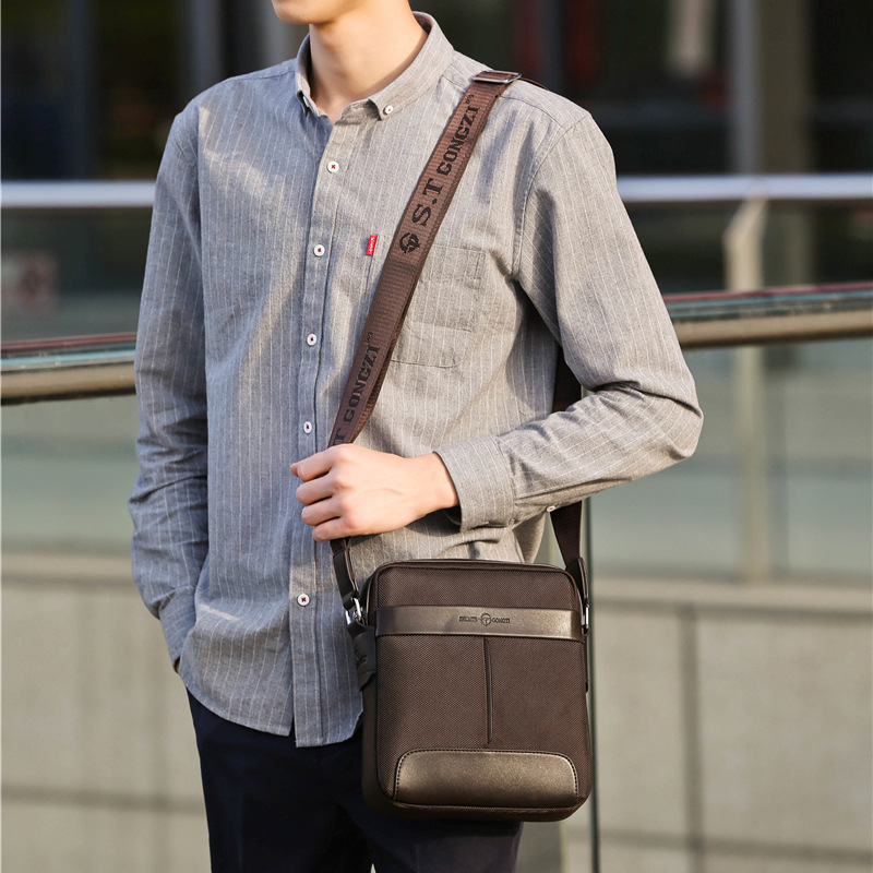 Men's Bag Shoulder Crossbody Bag Trendy Bag Korean Style Casual Sports Bag Business Mini Small Bag Vertical Change Mobile Phone Bag
