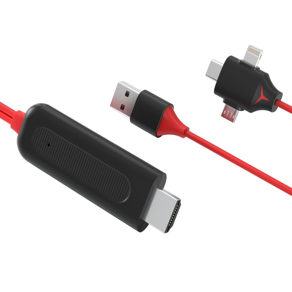 Hot sale L7-8 mobile phone lightning to hdmi three-in-one Universal HD cable Android type c same screen cable