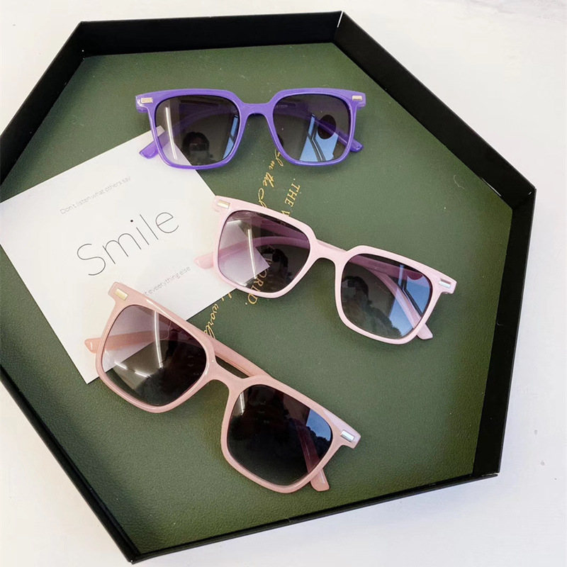 Jelly box children's sun-proof sunglasses unisex children's universal UV-proof sunglasses baby glasses Korean fashion