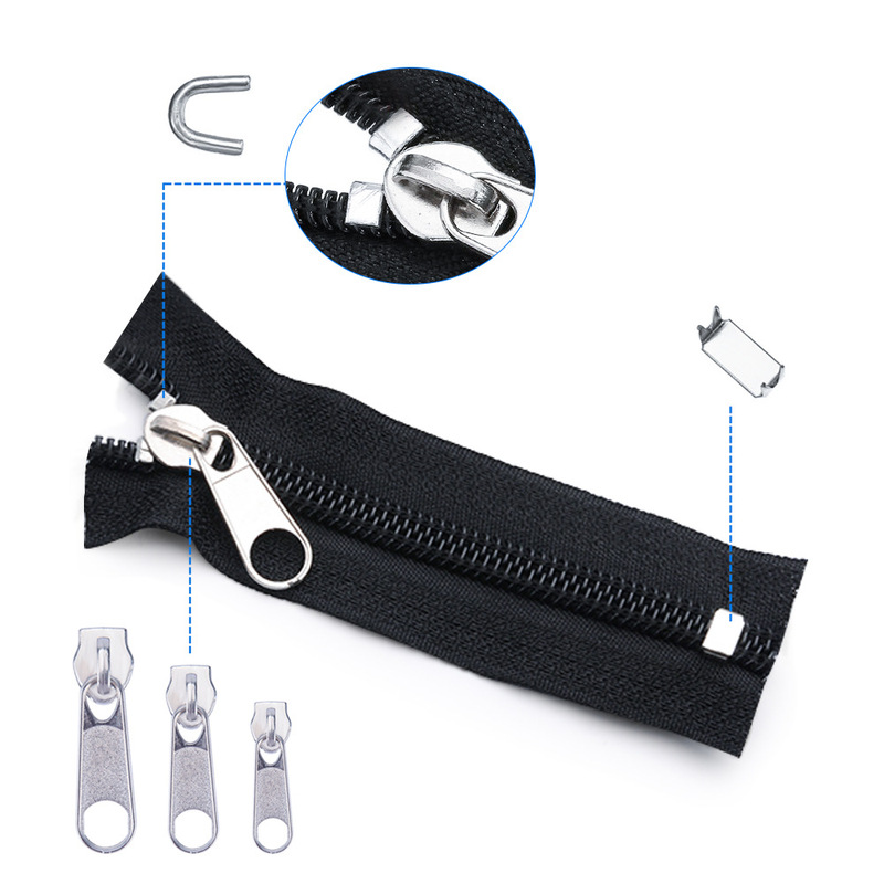 亜鉛合金ナイロン両面チャックセット4.5インチトップカッターセットzipper repair kit|undefined