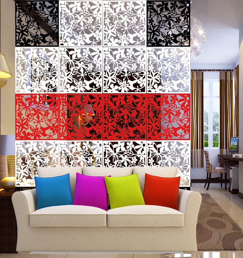 Simple Hanging Screen Hollow Door Plastic Partition Bedroom Fashion Living Room Ceiling Wall Sticker Hotel Office