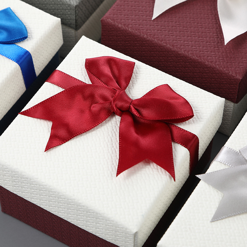 Bowknot Gift Box Heaven and Earth Cover Gift Box Watch Earrings Jewelry Packaging Box Paper Gift Box Jewelry Box Customization