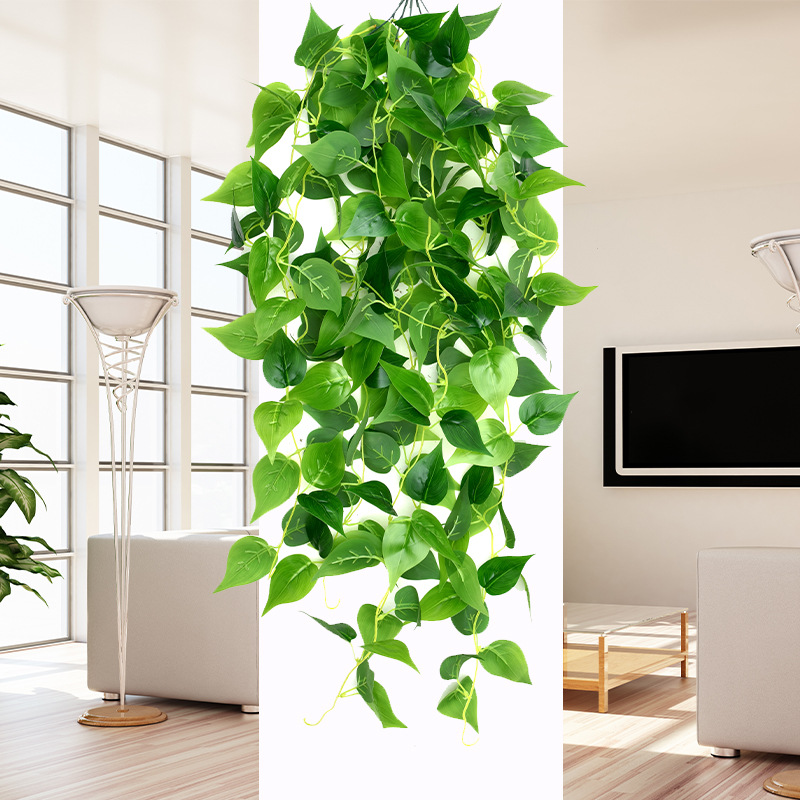 Artificial Green Wall Hanging Artificial Flower Vine Vine Green Plant Wall Living Room Indoor Green Plant Leaf Decorative Chlorophytum