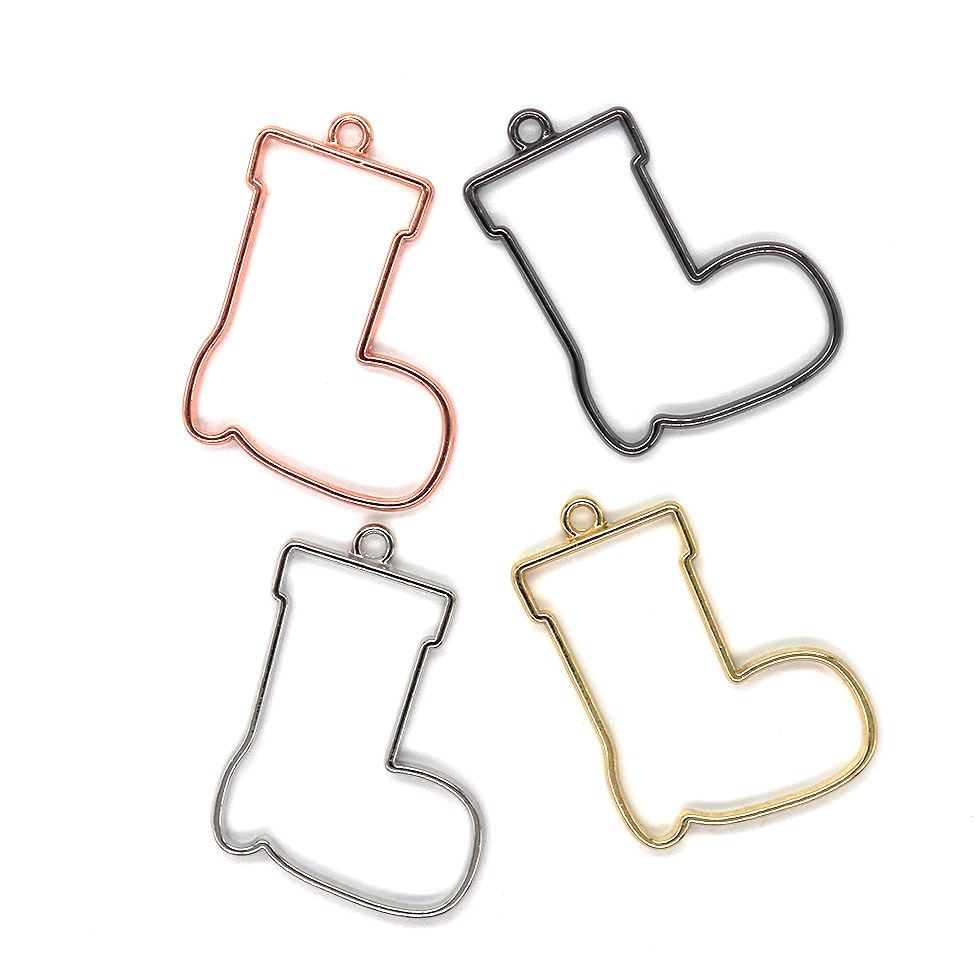 uv drop glue border diy jewelry accessories crystal drop glue model alloy material Christmas small pendant pendant
