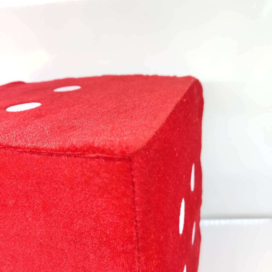 Creative colored dice children's little plush pillow wholesale multi-sided throwing Plush Dice Entertainment toys