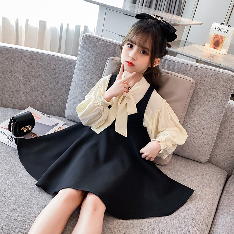 Girls' Autumn Suit 2020 New Korean-style Children's Strand Skirt Two-piece Set for Big Children and Little Girls Fashion