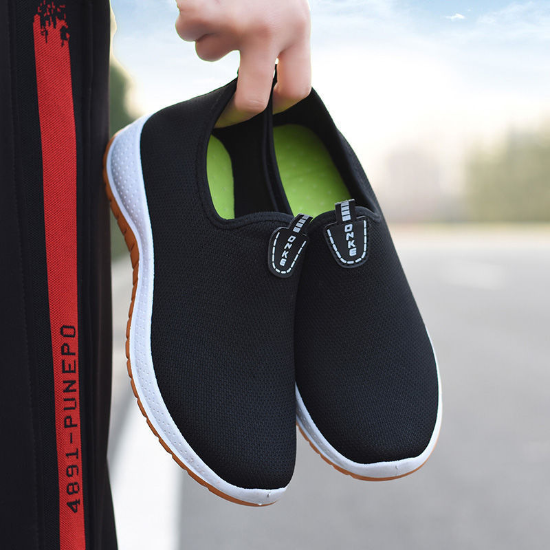 Spring and Summer Beef Sole Old Beijing Cloth Shoes Men's Durable Casual Shoes Breathable Driving Shoes Korean-style All-match Sneakers