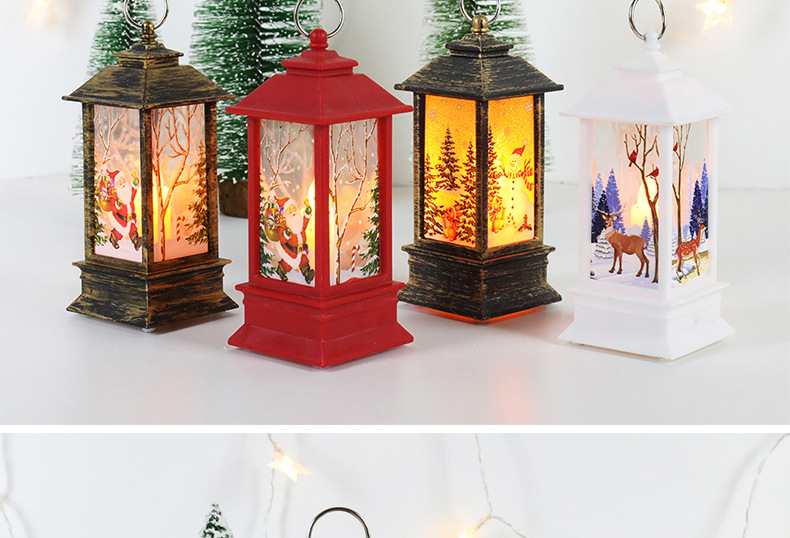Christmas wind lamp Candlestick lamp night light for the elderly snowman decoration night light desktop ornaments Christmas decorations_voghion.com