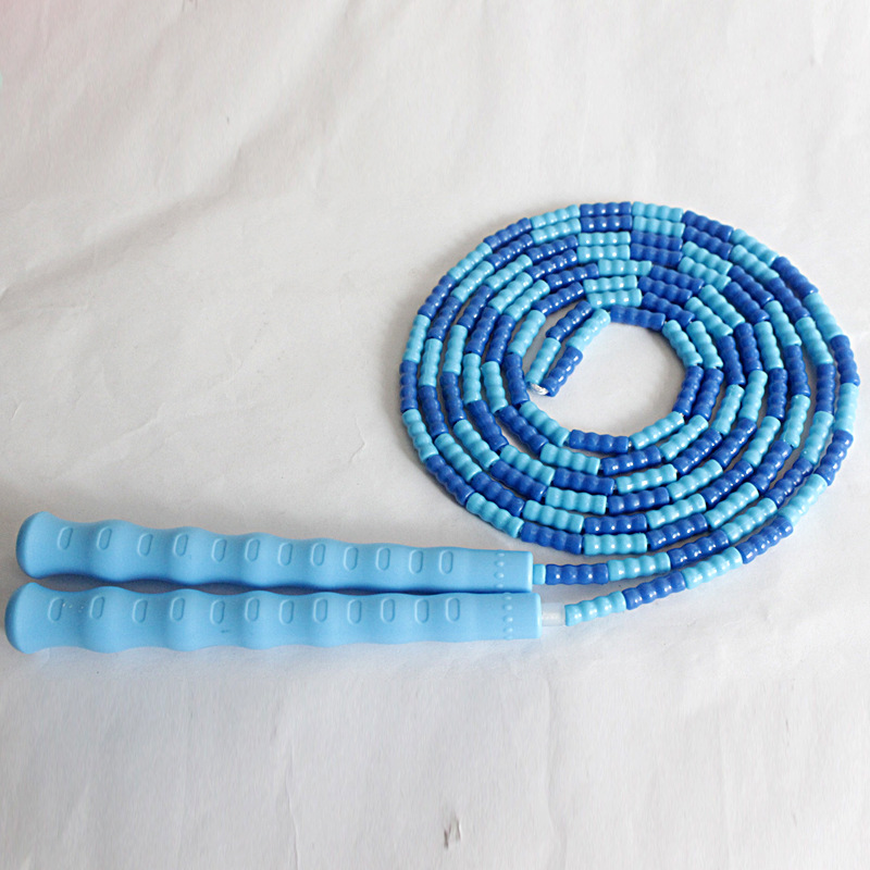 Soft bamboo rope skipping children's training fancy rope skipping kindergarten pattern bead rope adult student sports examination rope