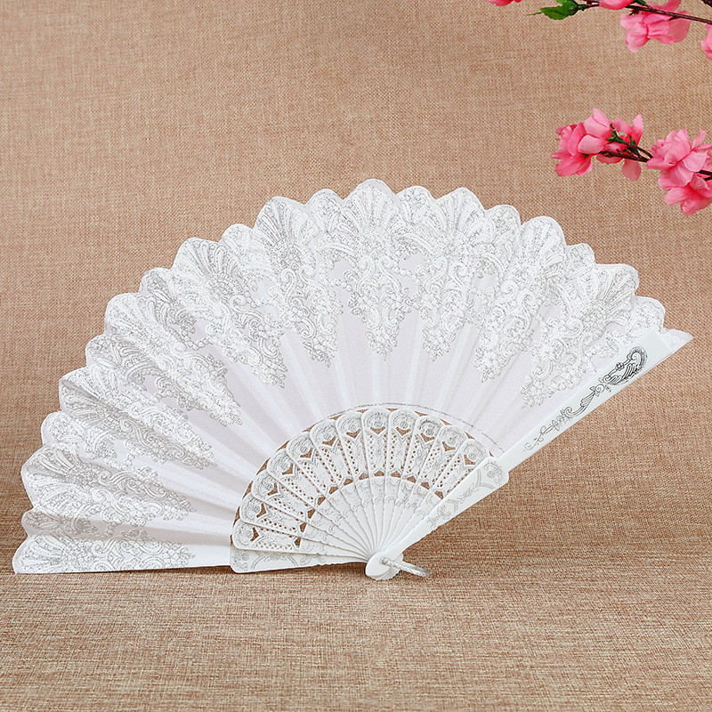 Single flower folding fan Chinese fan dance fan Wing Chun fan plastic fan Spanish fan European fan folding fan