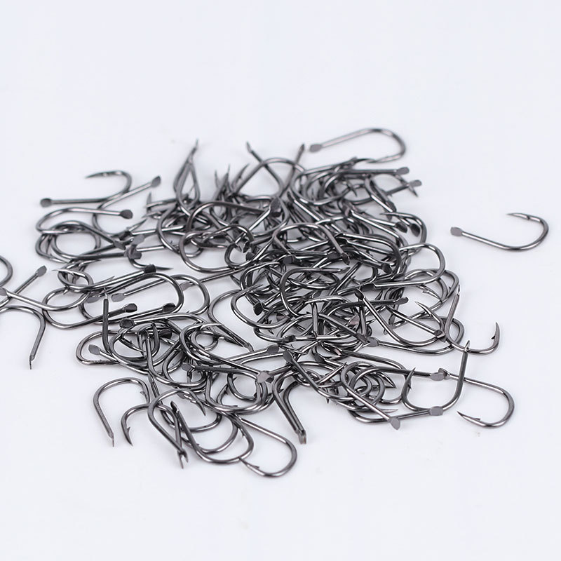 Pagoda fishhook pill shiiseini Yidou tube with hole high carbon steel needle barbed boxed fishhook fishing gear wholesale