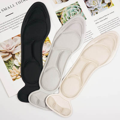 New 7D 2-in -1 Upgraded Insole Heel Sticker Breathable Sweat Absorbing Anti-slip Shock Absorbing Arch Massage High Heel Insole for Women