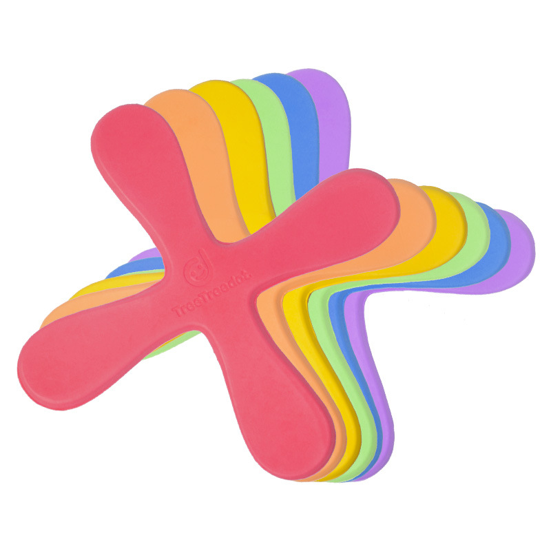 Soft EVA Boomerang Bubble Four Leaf Toy Children's Student Boomerang Flying Recoder Leisure Toys Wholesale