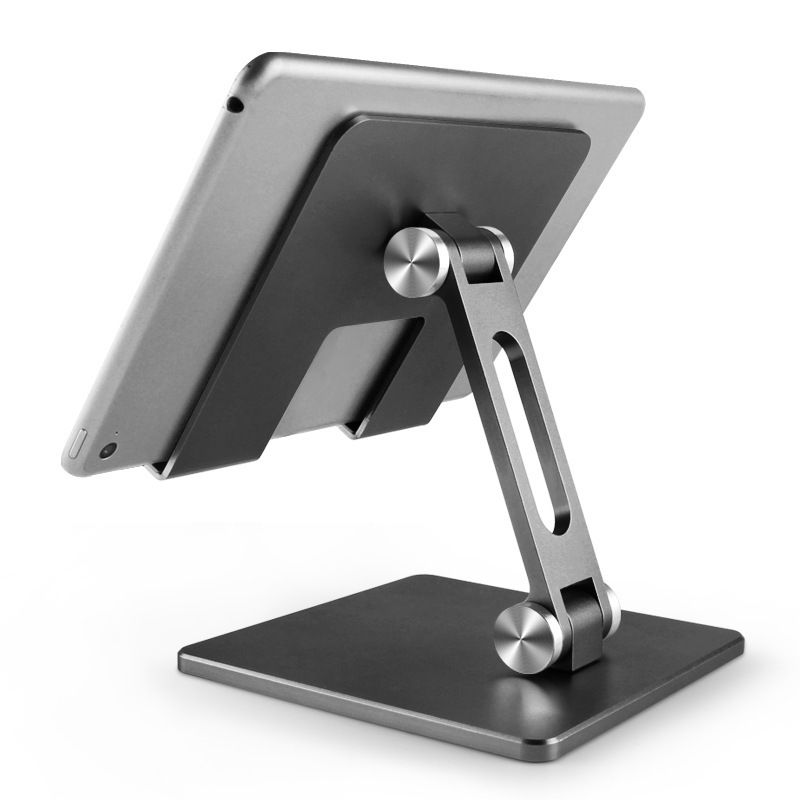 タブレットコンピュータスタンドアルミニウム合金折り畳み携帯式高くなったスタンドはipadパソコンの怠け者のデスクトップスタンドに適している|undefined