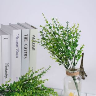 Factory simulation eucalyptus plastic plant wall potted plant decoration 49 mesh money grass simulation green plant