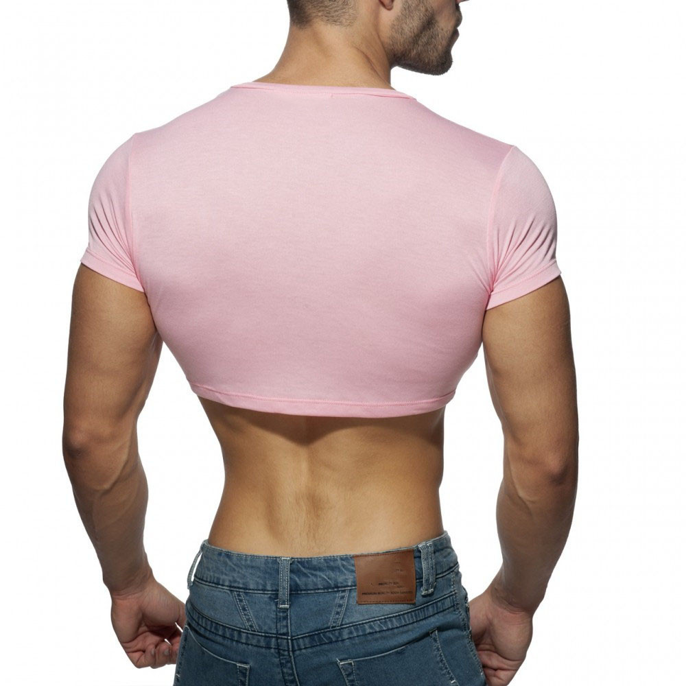 Men's T-shirt Cotton Sports Vest Combed Cotton Yoga Clothing Sweat Absorbing Breathable V-neck European and American Sexy Navel Underwear