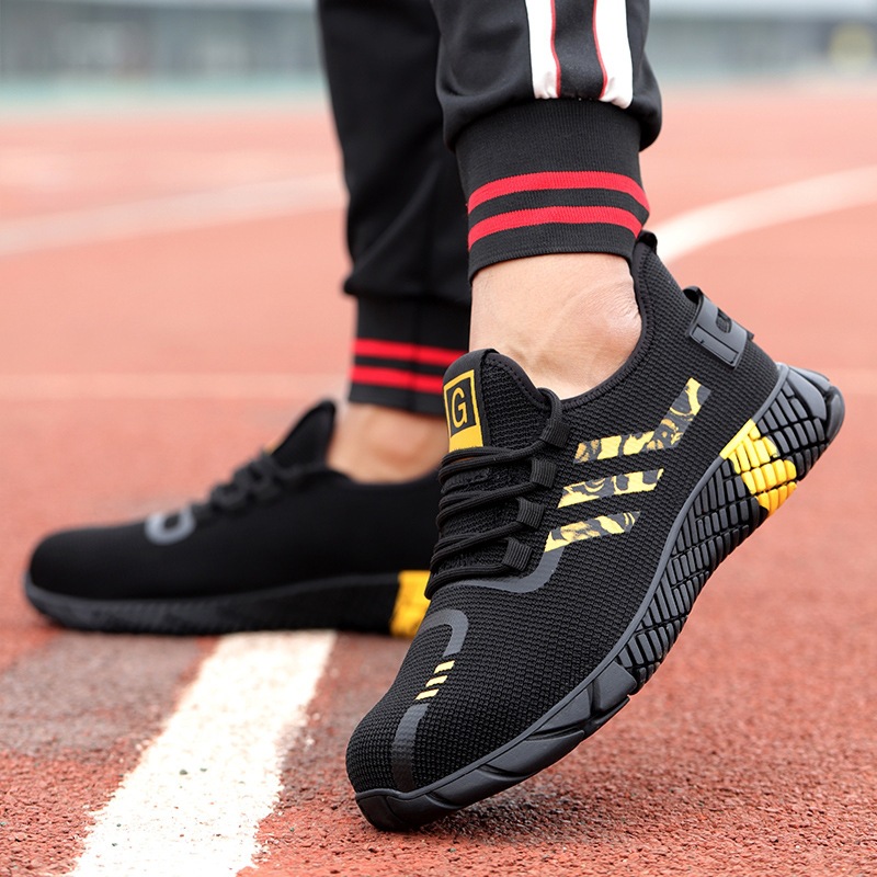 Labor protection shoes summer men's steel head Anti-smashing anti-puncture wear-resistant lightweight safety breathable protective shoes site work shoes cross-border