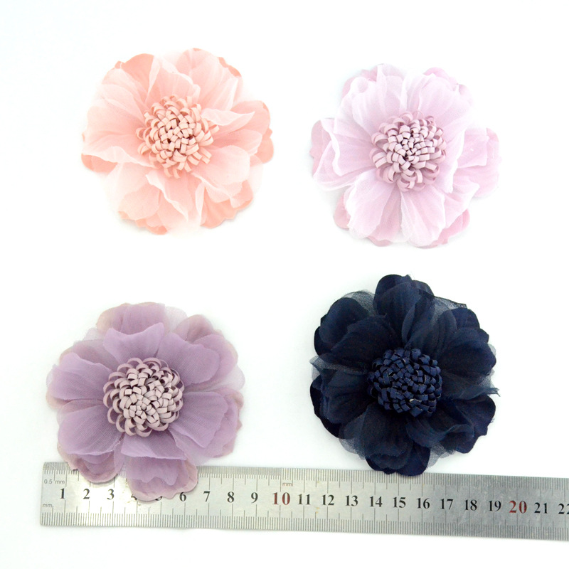 Korean style snow yarn radish silk flower core handmade fabric flower diy hair accessories headdress shoes and hats headdress flower clothing accessories