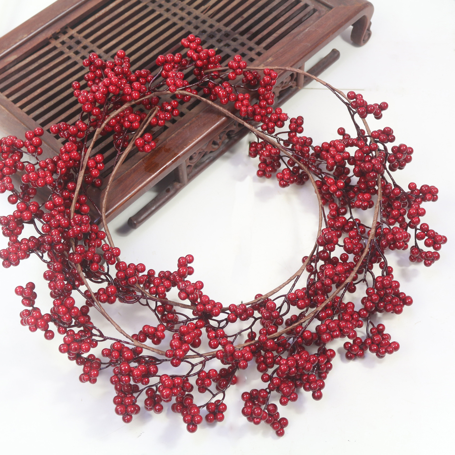 Simulation Red Fruit Vine Wealth Fruit Holly Fruit Berry Simulation Rattan Christmas Tree Ornaments Amazon Christmas Supplies