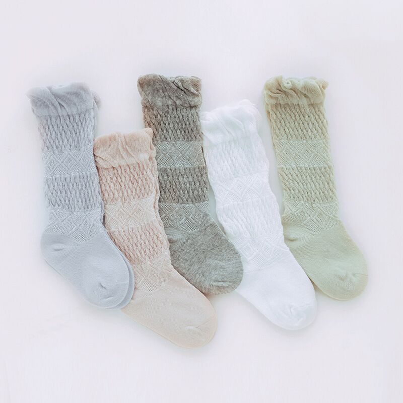 2020 Summer mesh cotton baby stockings baby knee stockings baby mosquito socks children 0-1-3 years old
