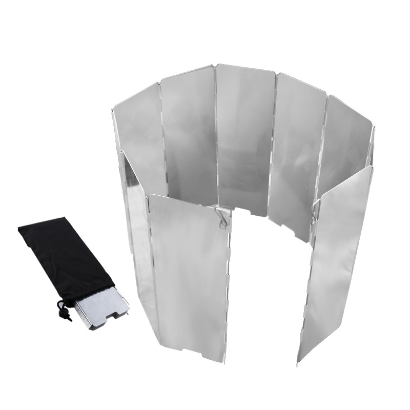12 14 pieces of outdoor aluminum alloy wind deflector picnic stove head 10 pieces of folding wind deflector for camping stove