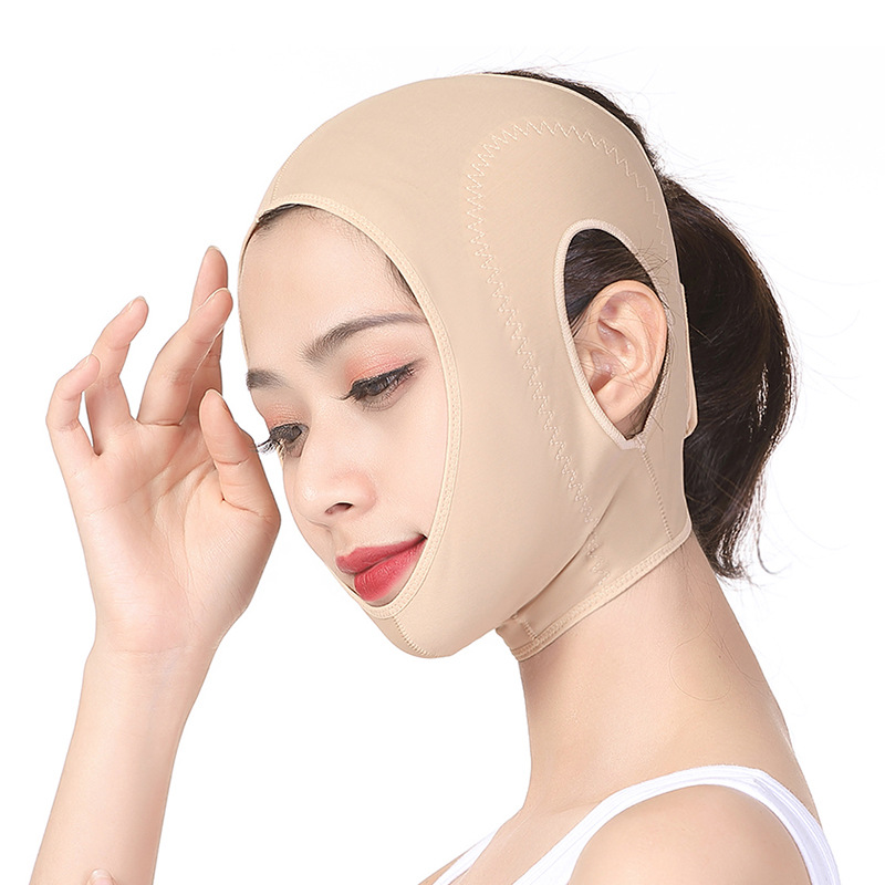 Face lifting bandage v face mask facial massager double chin tool instrument masseter muscle v face artifact card