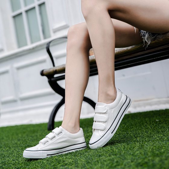 Spring 2020 New Velcro Platform Canvas Shoes Women's Korean-style All-match Women's Shoes Casual Sports Sneakers for Students Women