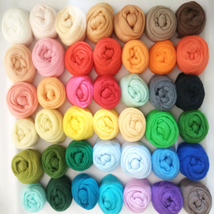 66s wool strip wool felt pokes material package 36 colors 3G, 5G needle felt wet felt