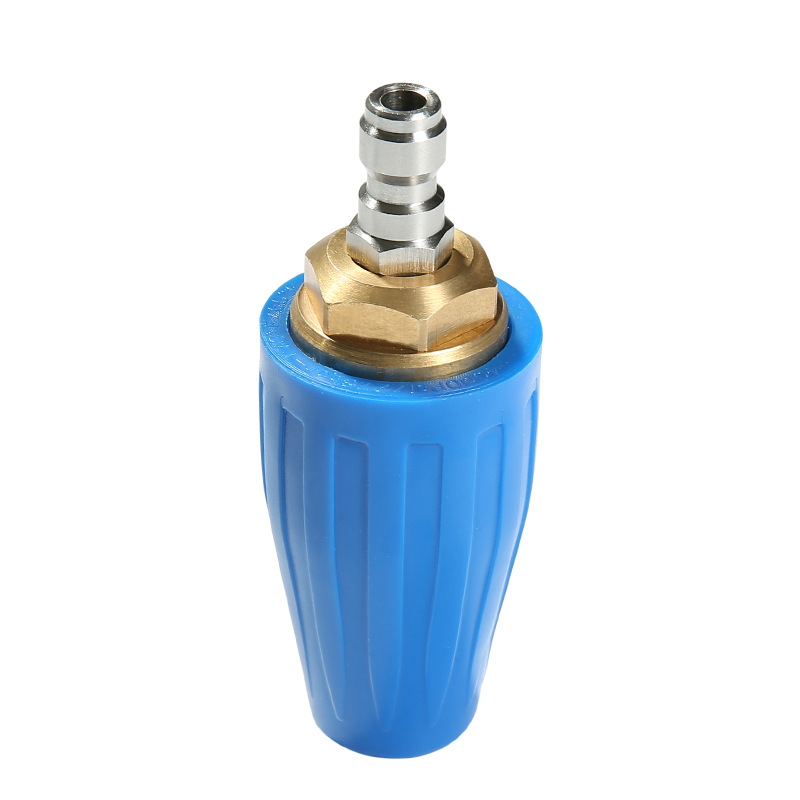 Cross-border high-pressure water gun Rotating nozzle ceramic core pure copper high-pressure cleaning lotus nozzle to advertising root carving rust removal