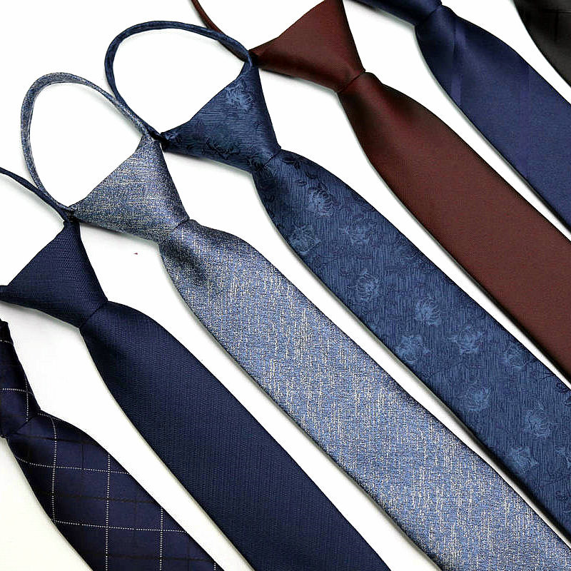New in stock wholesale 1200 pin 6CM zipper tie easy to pull convenient tie formal tie