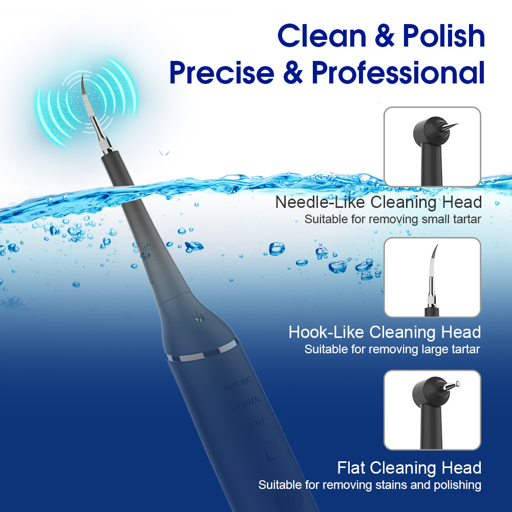 Cross-border electric dental cleaning instrument household portable dental cleaning instrument dental calculus removal dental scaling instrument