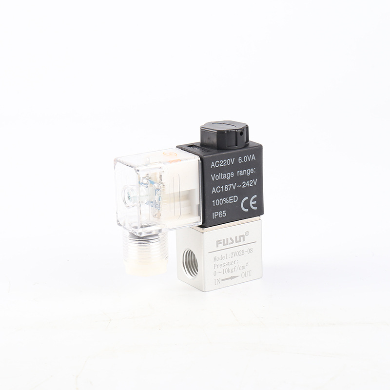 2V025-08/06 solenoid valve oil-free silent air compressor solenoid valve two-position two-port fluid control valve