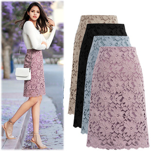 Summer cross-border women's clothing Amazon new foreign trade explosions European and American lace skirt wholesale hip skirt 8552
