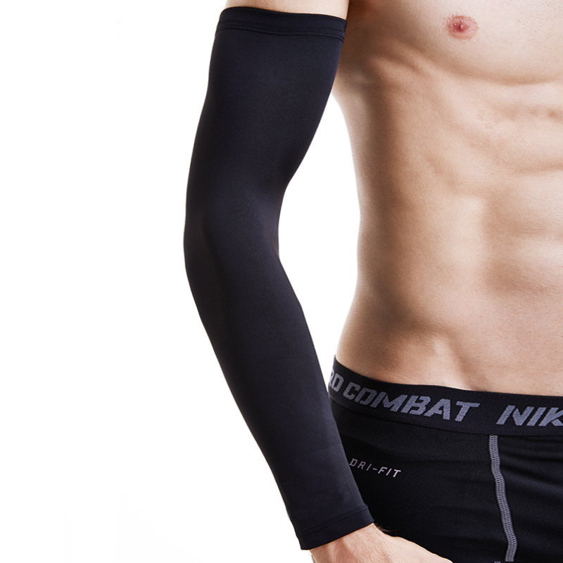 Basketball Arm Guard Lengthened Elbow Guard Wrist Guard Men's and Women's Sports Riding Running Fishing Protector Non-slip Breathable Sun Protection Sleeve