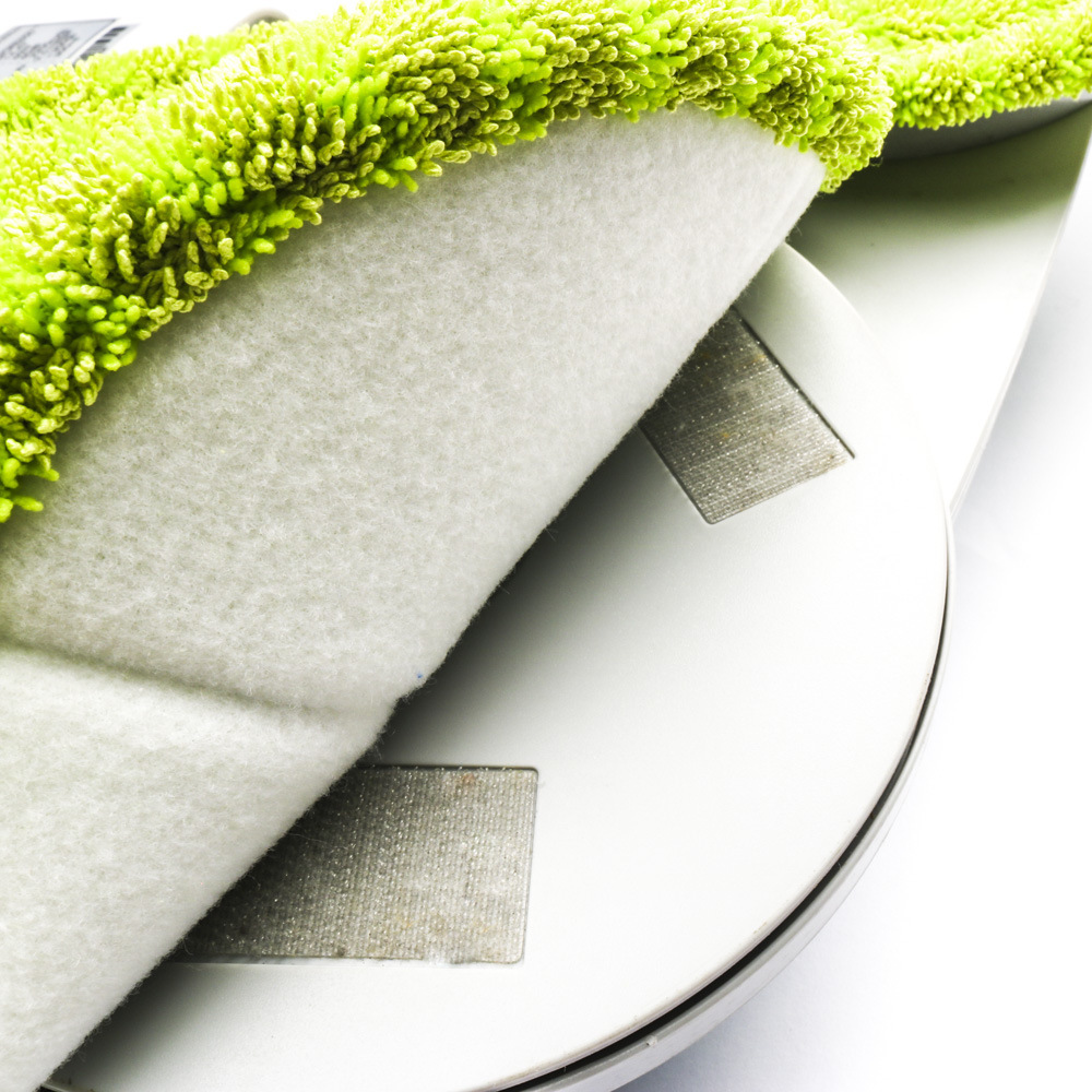 Round edge covered green mop cloth 16cm electric mop replacement Cloth Mop machine cleaning rag manufacturer