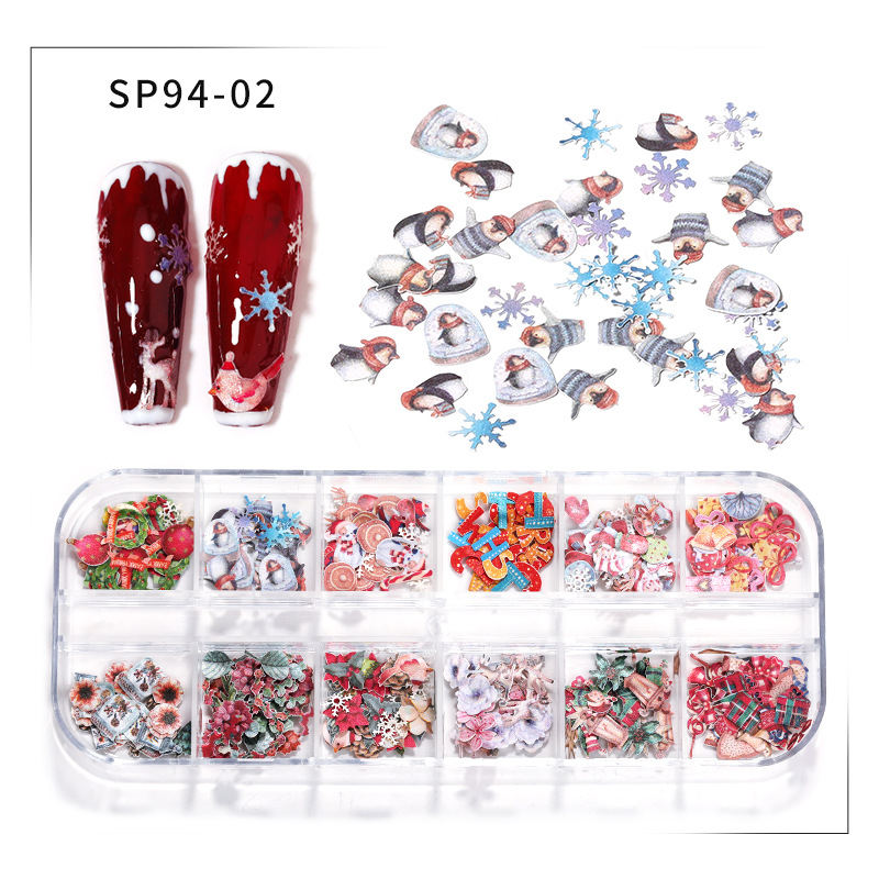 2025 Cross-border New Flower Wood Pulp Patch Nail Art Jewelry Butterfly Color Flower DIY Nail Decoration Patch