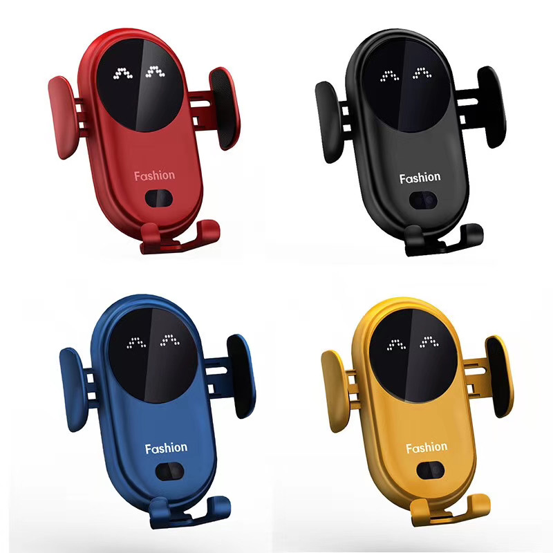 New S11 smart infrared sensor car wireless charger 10W/15W fast charging mobile phone holder with sound effect