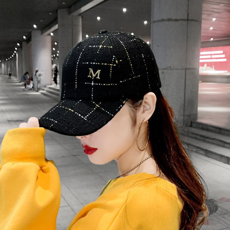 Hat Women's Korean-style fashion brand all-match baseball cap internet celebrity style Chanel style autumn and winter fashion casual ins peaked cap