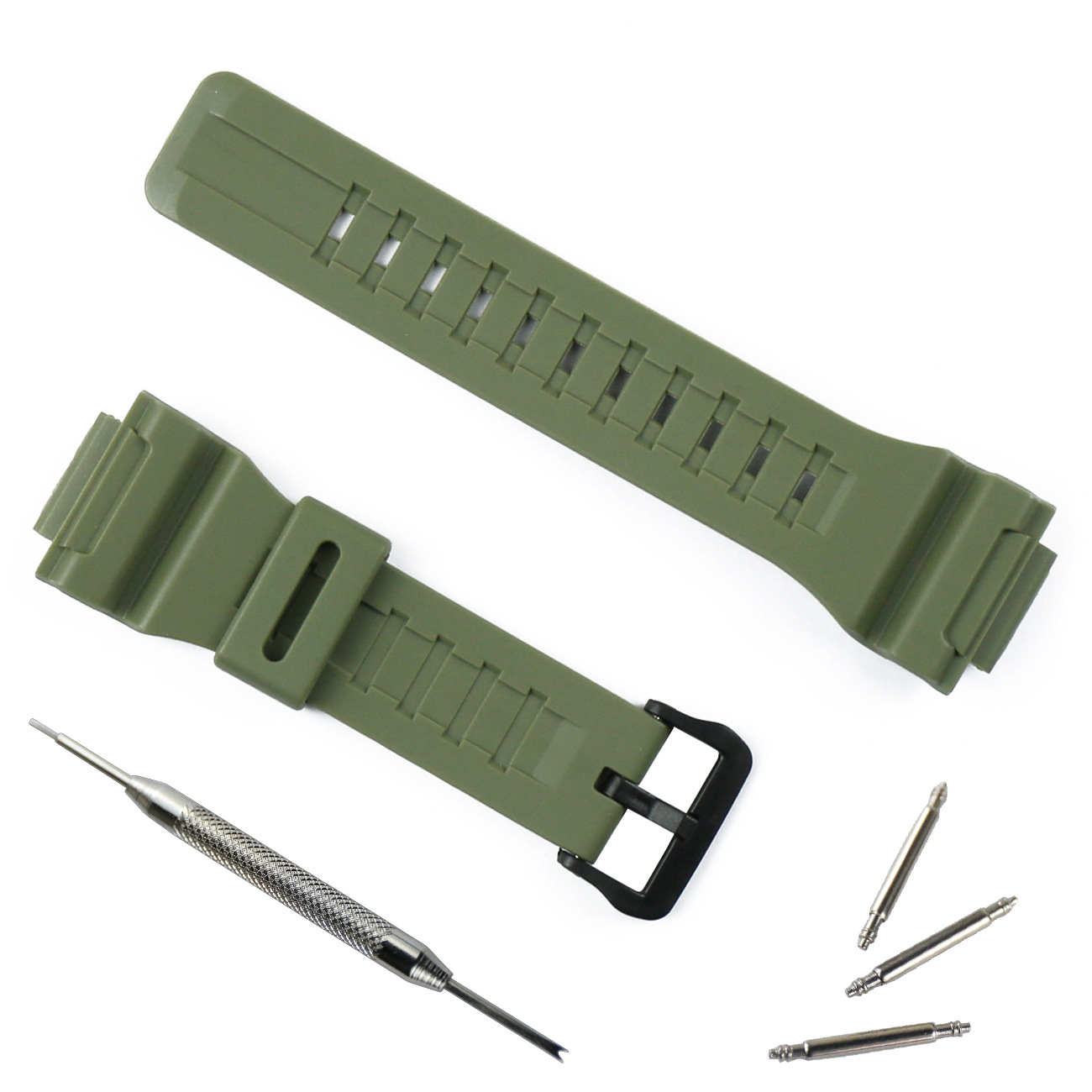 Resin strap pin buckle for CASI0 cassifight AQS810 AEQ-110W rubber strap men's and women's accessories