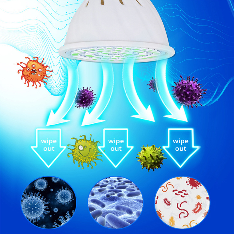 led UV germicidal lamp home mite disinfection lamp special lamp Cup 72 beads 2835 Amazon hot wholesale