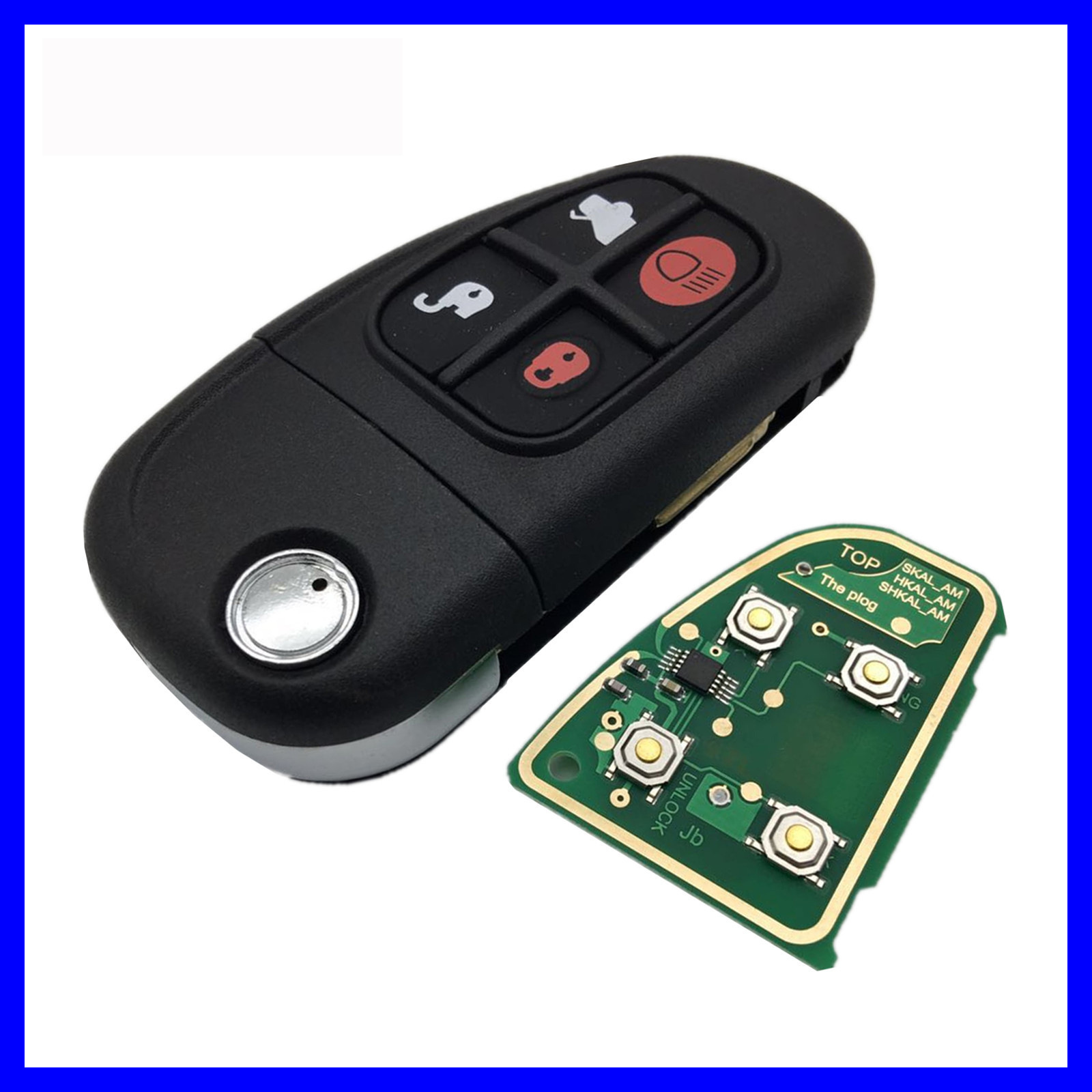 Applicable to Jaguar car key Jaguar 4-key folding remote control 433 frequency with 60 chip key