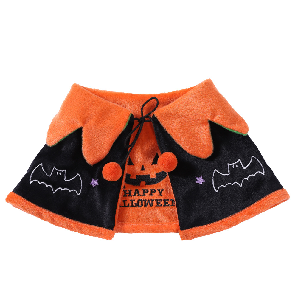 Halloween pet cloak clothes double-sided embroidered dress up cloak cross-border new cat and dog transformation accessories