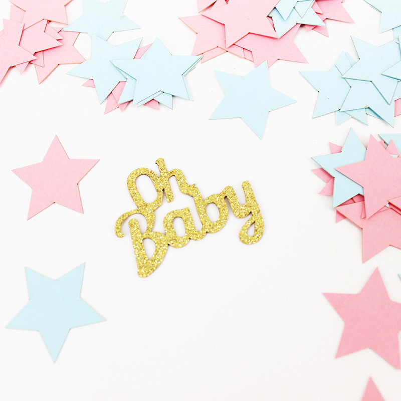 baby shower confetti baby sex party decoration confetti gift packaging DIY supplies