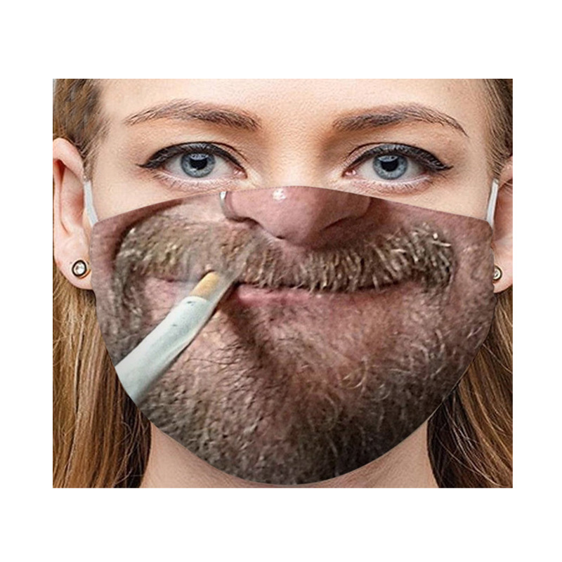 3D printing mask manufacturers cross-border foreign trade personalized cotton masks funny expression dust-proof Amazon adult masks