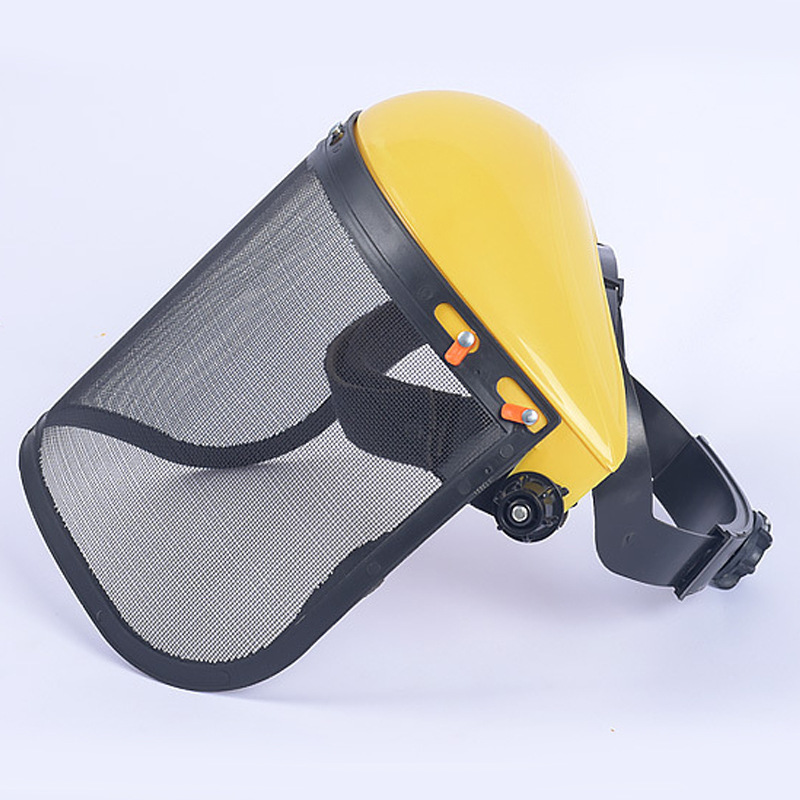Lawn mower protective face mask barbed wire anti-impact anti-splash face mask grass protective cap head wear mesh screen