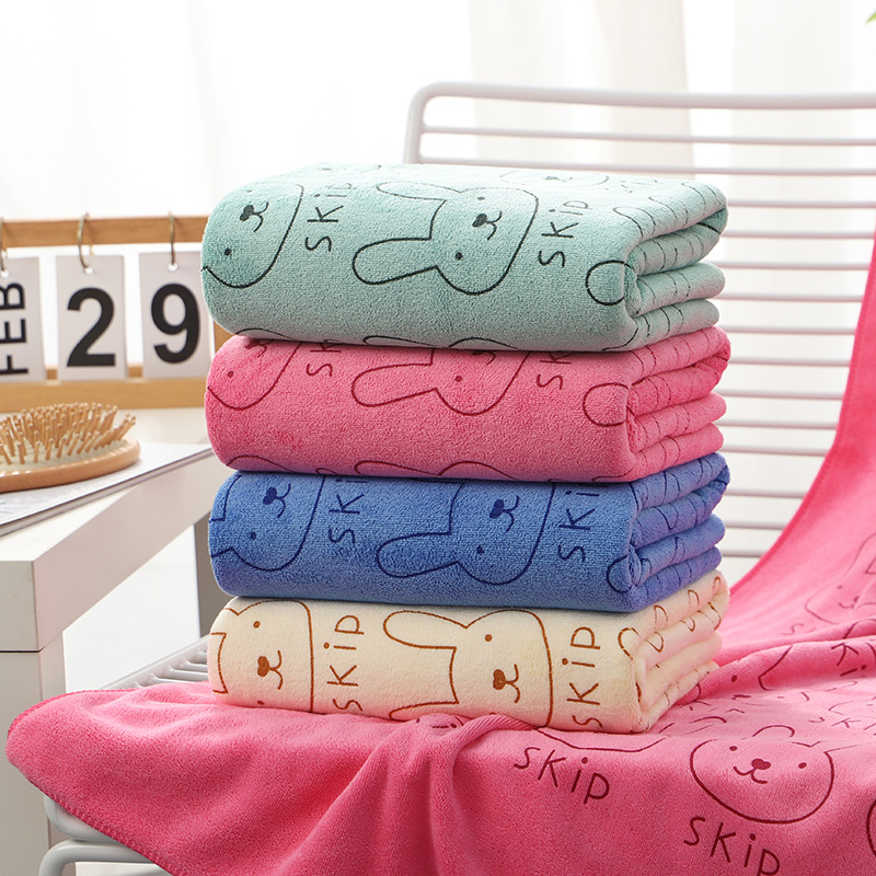 Dry hair towel bath towel factory thickened absorbent gift embroidered LOGO microfiber bath towel